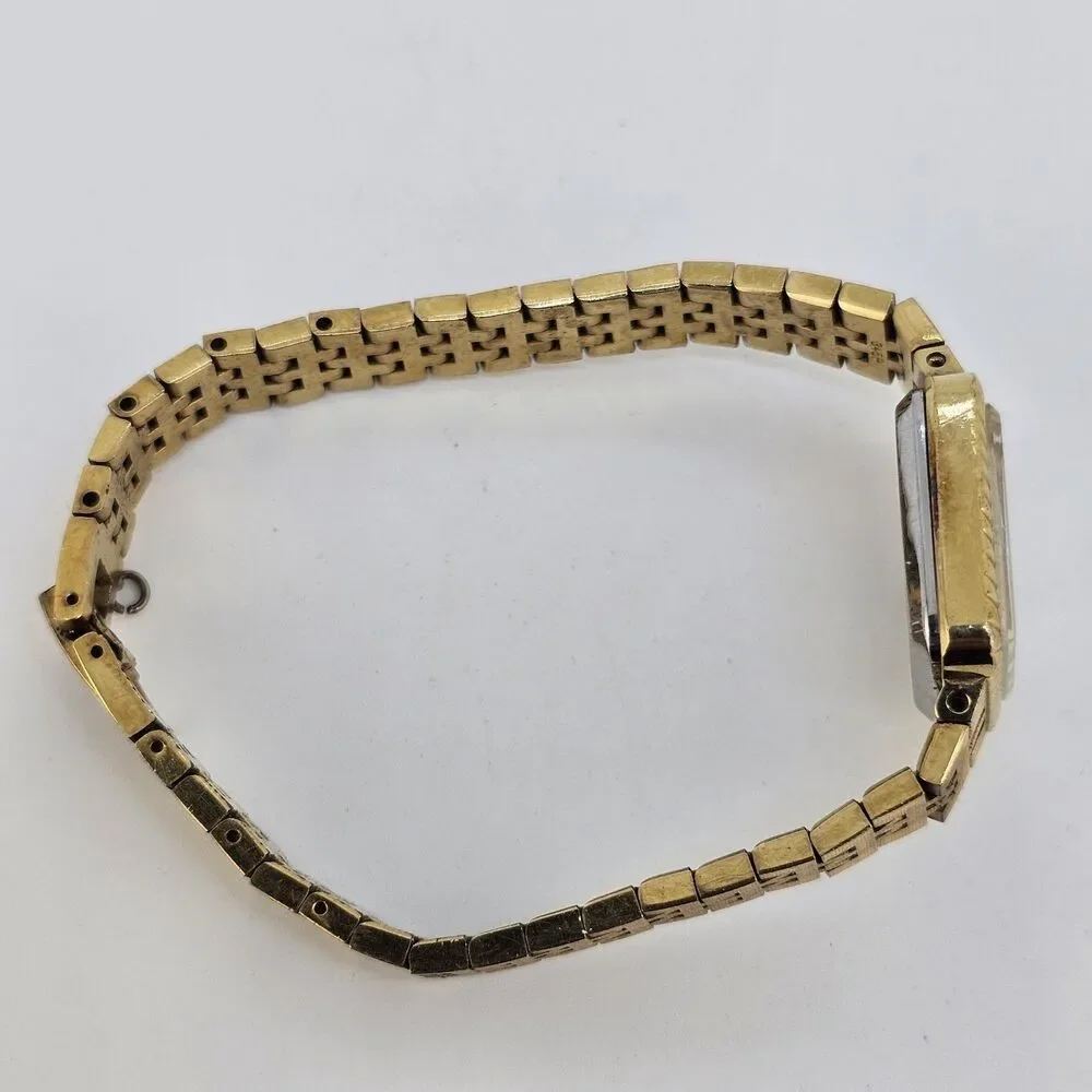 VTG Pulsar Watch Women 19MM Gold‎ Tone Dial Gold Bracelet 6.5